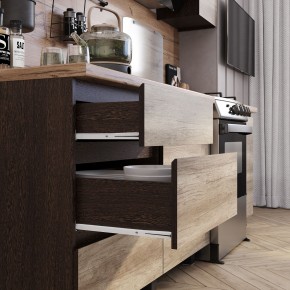 Кухня Энигма 1.6 м (венге/дуб каньон) в Агрызе - agryz.ok-mebel.com | фото 2