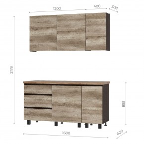 Кухня Энигма 1.6 м (венге/дуб каньон) в Агрызе - agryz.ok-mebel.com | фото 5