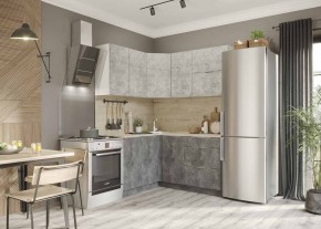 Кухонный гарнитур Асти-бетон угловой 1,4*1,6 в Агрызе - agryz.ok-mebel.com | фото