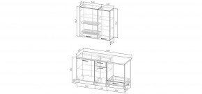 Кухонный гарнитур Белый Глянец 1600 h950 (Стол. 38мм) в Агрызе - agryz.ok-mebel.com | фото 2