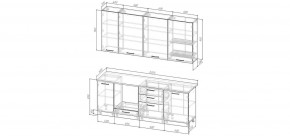 Кухонный гарнитур Белый Глянец 2200 h950 (Стол. 38мм) в Агрызе - agryz.ok-mebel.com | фото 2
