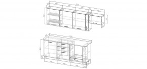 Кухонный гарнитур Белый Глянец 2550 (Стол. 26мм) в Агрызе - agryz.ok-mebel.com | фото 2