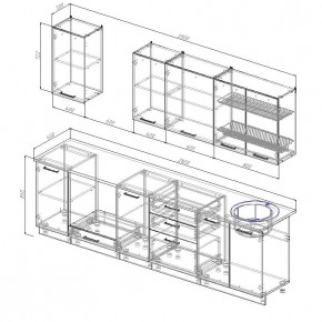 Кухонный гарнитур Бланка 2800 (Стол. 26мм) в Агрызе - agryz.ok-mebel.com | фото 2
