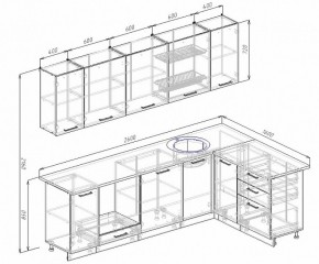 Кухонный гарнитур угловой Бланка 2600х1600 (Стол. 26мм) в Агрызе - agryz.ok-mebel.com | фото 2