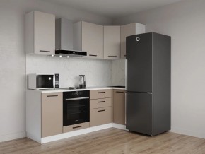 Кухонный гарнитур угловой Каппучино 2200*1000 (Стол. 26мм) в Агрызе - agryz.ok-mebel.com | фото
