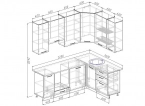 Кухонный гарнитур угловой Латте 2200х1600 (Стол. 38мм) в Агрызе - agryz.ok-mebel.com | фото 2