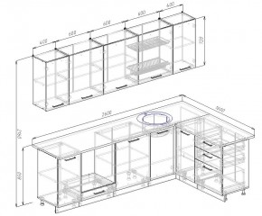 Кухонный гарнитур угловой Латте 2600х1600 (Стол. 26мм) в Агрызе - agryz.ok-mebel.com | фото 2