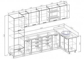 Кухонный гарнитур угловой Латте 3200х1400 (Стол. 38мм) в Агрызе - agryz.ok-mebel.com | фото 2