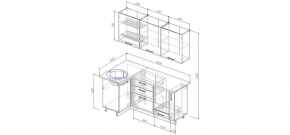 Кухонный гарнитур угловой Пайн 1000х1800 (Стол. 26мм) в Агрызе - agryz.ok-mebel.com | фото 2