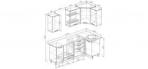 Кухонный гарнитур угловой Пайн 2200х1000 (Стол. 38мм) в Агрызе - agryz.ok-mebel.com | фото 2