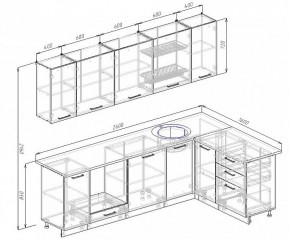 Кухонный гарнитур угловой Пайн 2600х1600 (Стол. 38мм) в Агрызе - agryz.ok-mebel.com | фото 2