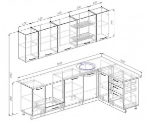 Кухонный гарнитур угловой Вегас 2600*1600 (Стол. 26мм) в Агрызе - agryz.ok-mebel.com | фото 2