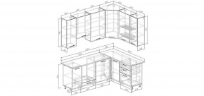 Кухонный гарнитур Умбра 2200*1600 h950 (Стол. 26мм) в Агрызе - agryz.ok-mebel.com | фото 2