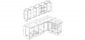 Кухонный гарнитур Умбра 2600*1600 (Стол. 26мм) в Агрызе - agryz.ok-mebel.com | фото 2