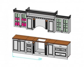 Кухонный гарнитур Верона 3.3 (крем) композиция №1 в Агрызе - agryz.ok-mebel.com | фото 2