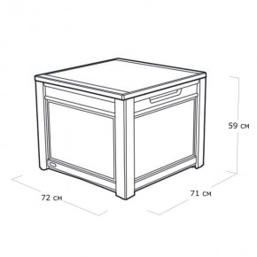 Квадратный сундук Cube Rattan 208 л в Агрызе - agryz.ok-mebel.com | фото 4
