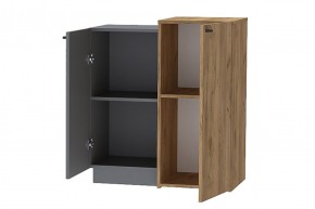 Квадро К-2 Комод 2дв (ЛДСП Графит/дуб крафт золотой) в Агрызе - agryz.ok-mebel.com | фото 2