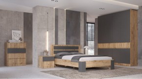 ЛЕНОРА Спальный гарнитур (модульный) графит в Агрызе - agryz.ok-mebel.com | фото