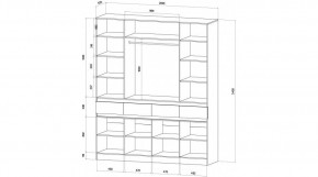 ЛЕНОРА Спальный гарнитур (модульный) графит в Агрызе - agryz.ok-mebel.com | фото 9