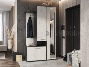ЛИРА Прихожая ЛДСП (графит/дуб крафт белый) в Агрызе - agryz.ok-mebel.com | фото