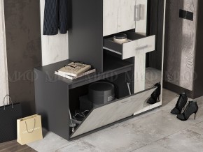 ЛИРА Прихожая ЛДСП (графит/дуб крафт белый) в Агрызе - agryz.ok-mebel.com | фото 4