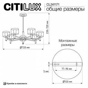Люстра на штанге Citilux ELAN CL241171 в Агрызе - agryz.ok-mebel.com | фото 12