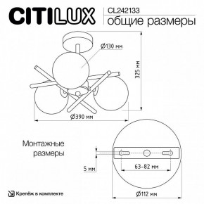 Люстра на штанге Citilux Ronny CL242133 в Агрызе - agryz.ok-mebel.com | фото 7