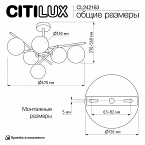 Люстра на штанге Citilux RONNY CL242163 в Агрызе - agryz.ok-mebel.com | фото 12