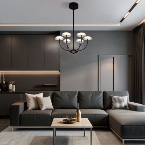 Люстра на штанге Eurosvet Fungo 50388 LED черный в Агрызе - agryz.ok-mebel.com | фото 3