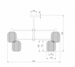 Люстра на штанге Eurosvet Voile 30192/8 золото в Агрызе - agryz.ok-mebel.com | фото 4