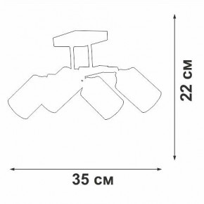 Люстра на штанге Vitaluce V2833 V2833-1/4PL в Агрызе - agryz.ok-mebel.com | фото 4