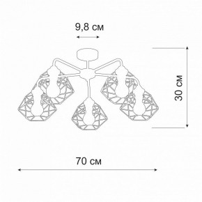 Люстра на штанге Vitaluce V4258 V4258-0/5PL в Агрызе - agryz.ok-mebel.com | фото 2