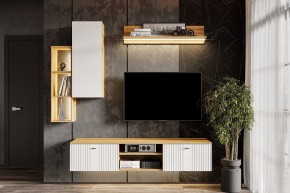 МИЛАН Гостиная (Дуб Золотой/Белый Матовый) модульная в Агрызе - agryz.ok-mebel.com | фото 9