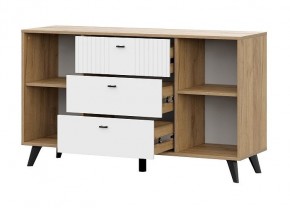 МИЛАН Гостиная (Дуб Золотой/Белый Матовый) модульная в Агрызе - agryz.ok-mebel.com | фото 15