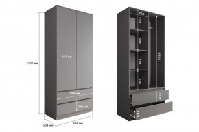 МОРИ МШ 900.2 Шкаф (графит) в Агрызе - agryz.ok-mebel.com | фото 2