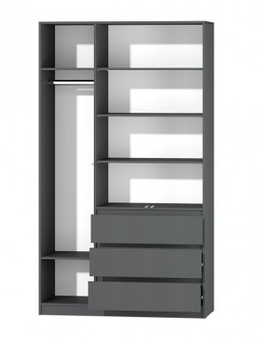 МС "Хилтон" Шкаф №2 1200 (Графит) в Агрызе - agryz.ok-mebel.com | фото 3