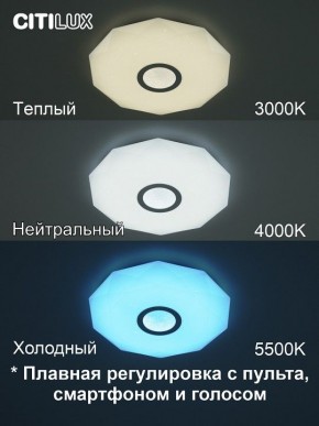 Накладной светильник Citilux Диамант Смарт CL713A30G в Агрызе - agryz.ok-mebel.com | фото 4