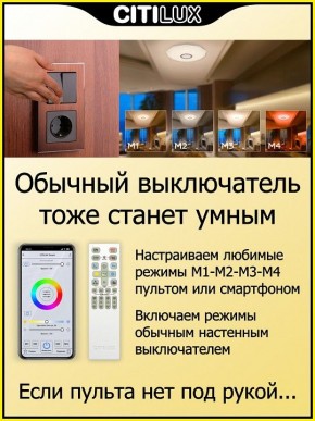 Накладной светильник Citilux Диамант Смарт CL713A30G в Агрызе - agryz.ok-mebel.com | фото 6