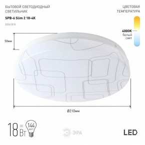 Накладной светильник Эра Slim SPB-6 Slim 2 18-4K в Агрызе - agryz.ok-mebel.com | фото 2