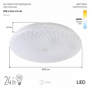 Накладной светильник Эра Slim SPB-6 Slim 3 24-4K в Агрызе - agryz.ok-mebel.com | фото 2