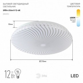 Накладной светильник Эра Slim SPB-6 Slim 8 12-4K в Агрызе - agryz.ok-mebel.com | фото 2