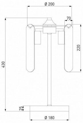 Настольная лампа декоративная Eurosvet Claire 01170/3 золото в Агрызе - agryz.ok-mebel.com | фото 3