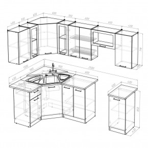 ОЛЬГА Кухонный гарнитур Оптима 1 (1300*2500 мм) в Агрызе - agryz.ok-mebel.com | фото 2