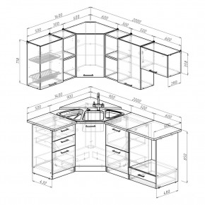 ОЛЬГА Кухонный гарнитур Оптима 4 (1400*2000 мм) в Агрызе - agryz.ok-mebel.com | фото 2