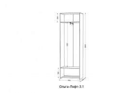 ОЛЬГА-ЛОФТ 3.1 Шкаф 2-х створчатый с зеркалом в Агрызе - agryz.ok-mebel.com | фото 3