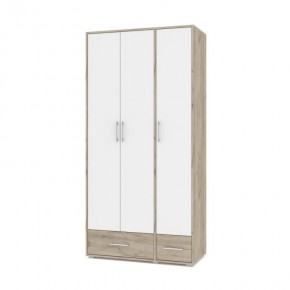 ОЛИВИЯ О32 Шкаф 3-х дверный (дуб серый/белый) в Агрызе - agryz.ok-mebel.com | фото