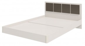 Парус Кровать 1200 на щитах (Белый/Графит) в изголовье 3 декор. квадрата в Агрызе - agryz.ok-mebel.com | фото