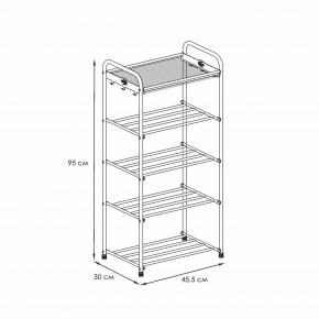 ПДОА15 Ч Подставка для обуви "Альфа 15" Черный в Агрызе - agryz.ok-mebel.com | фото 2