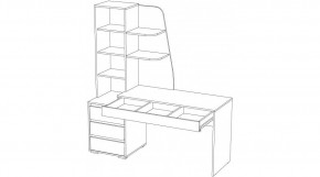 ПИФАГОР Стол компьютерный (дуб вотан/кашемир) в Агрызе - agryz.ok-mebel.com | фото 3