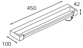 Подсветка для зеркала Italline IT01-1068/45 IT01-1068/45 black в Агрызе - agryz.ok-mebel.com | фото 2